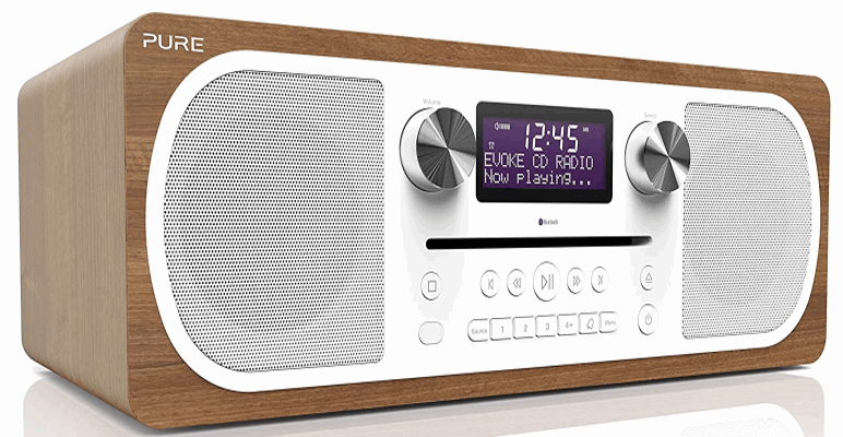 PURE Evoke C-D6 Walnut Stereo All in One Music System with Bluetooth