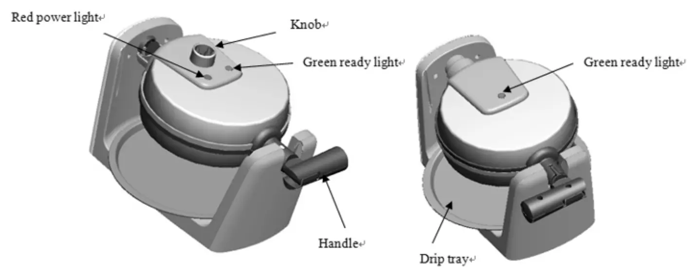 iCucina HRW6000 1000-Watt Waffle Maker - PARTS