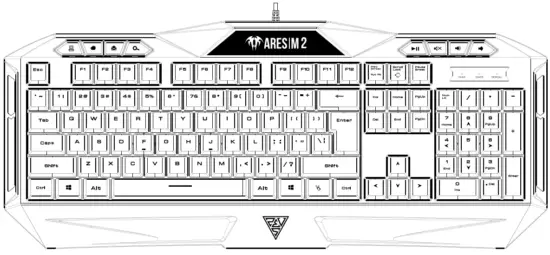 GAMDIAS ARES M2 Keyboard Layout