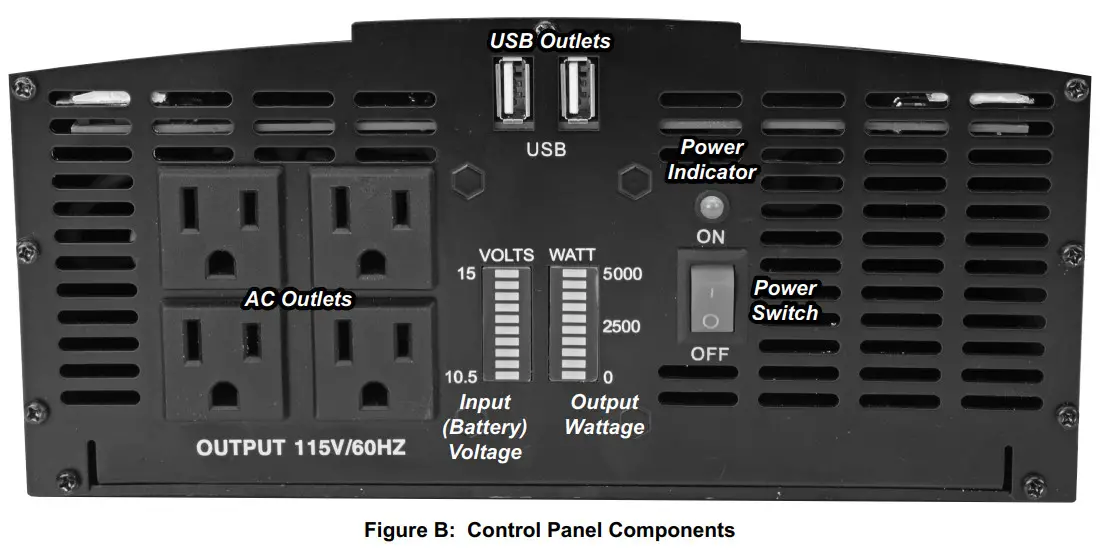 Jupiter 63428 5000 Watt Continuous or 10000 Watt Peak Modified Sine Wave Power Inverter - Installation 3
