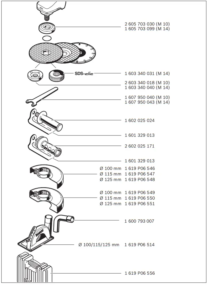 BOSCH GWS 7 100 T Professional Angle Grinder - 16