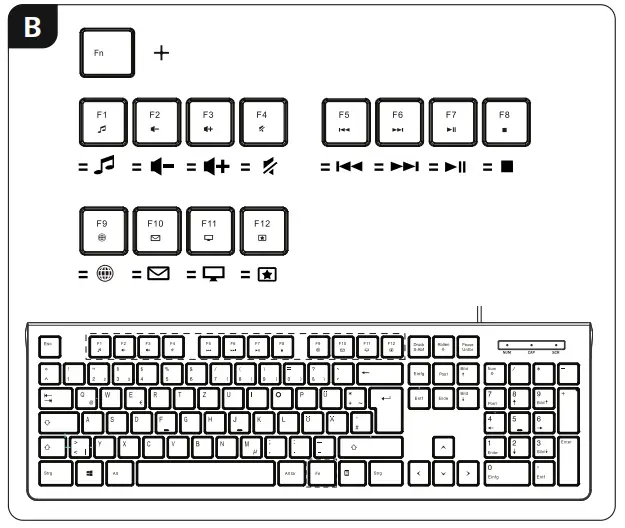 hama 00182681 KC 200 Wired Keyboard - 2