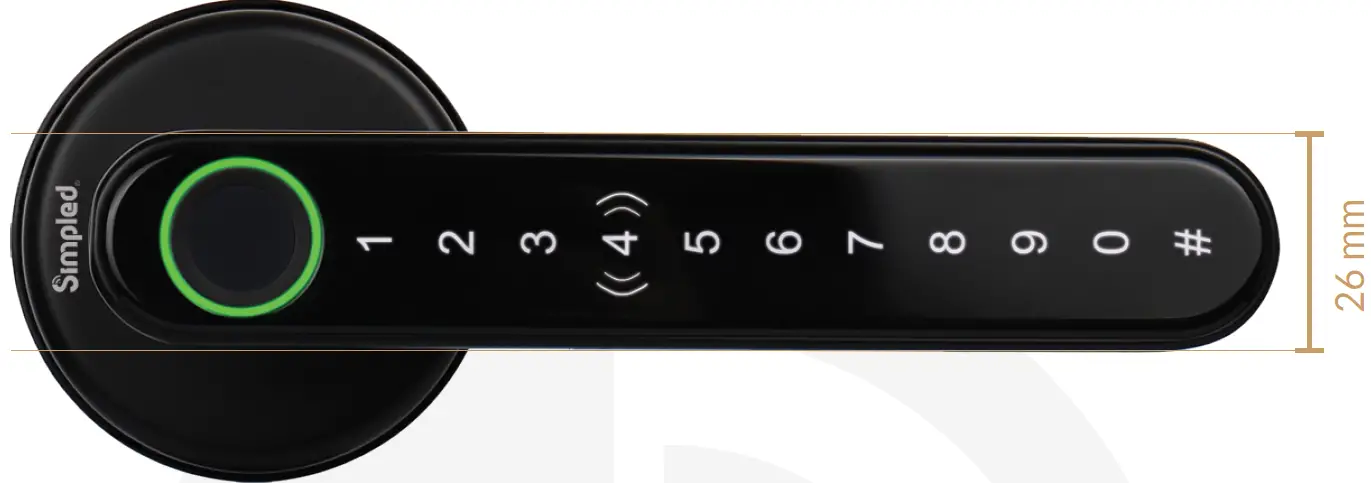 Simpled LF-SP Smart Fingerprint Door Handle 04