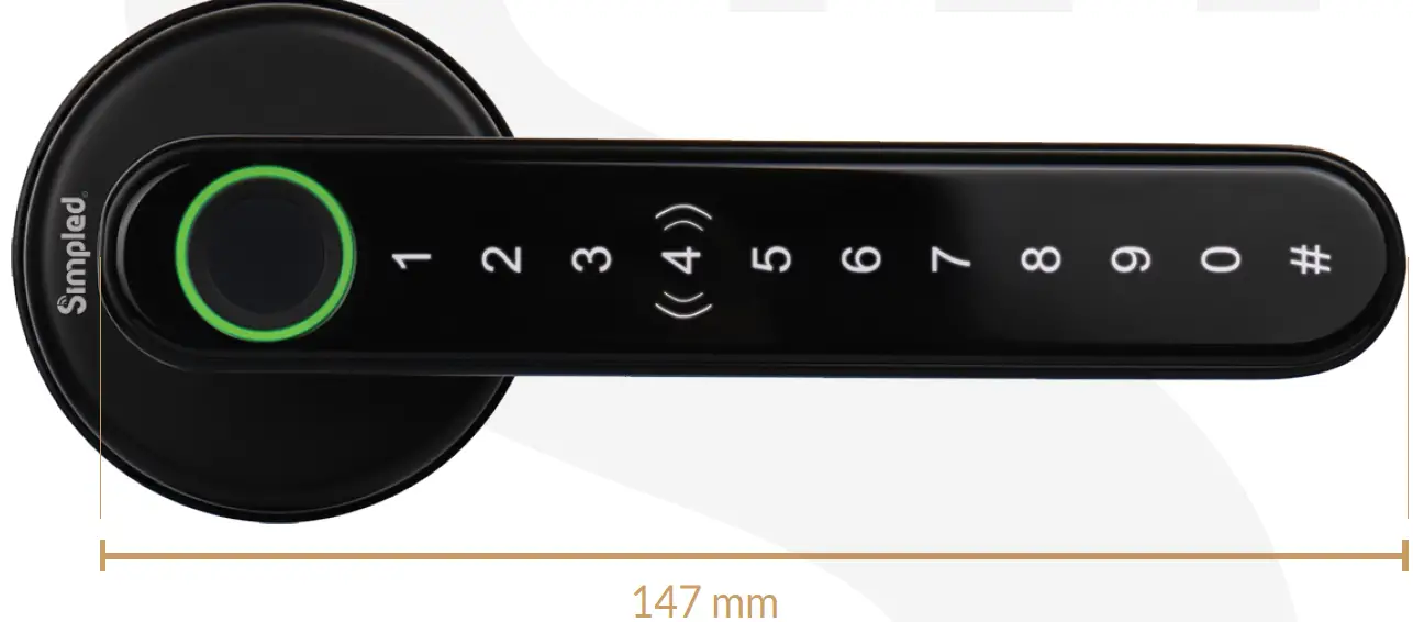 Simpled LF-SP Smart Fingerprint Door Handle 04