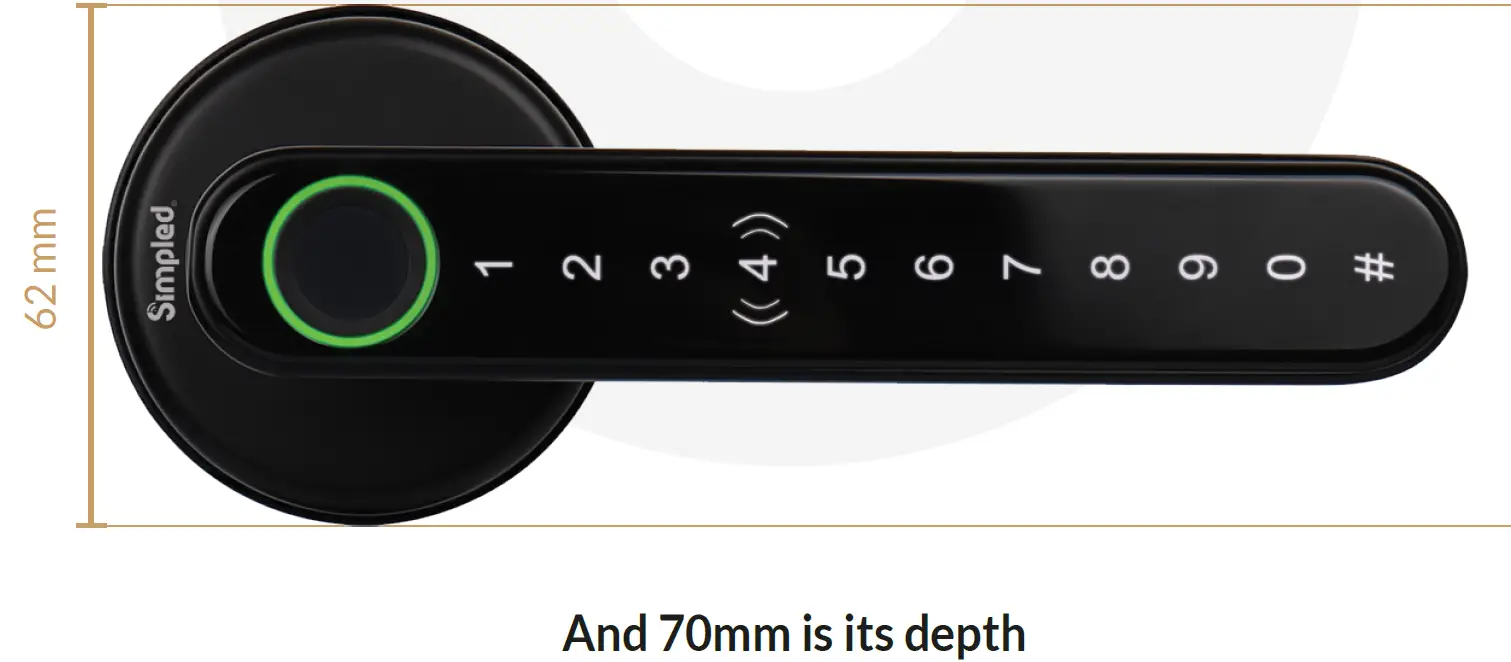 Simpled LF-SP Smart Fingerprint Door Handle 04