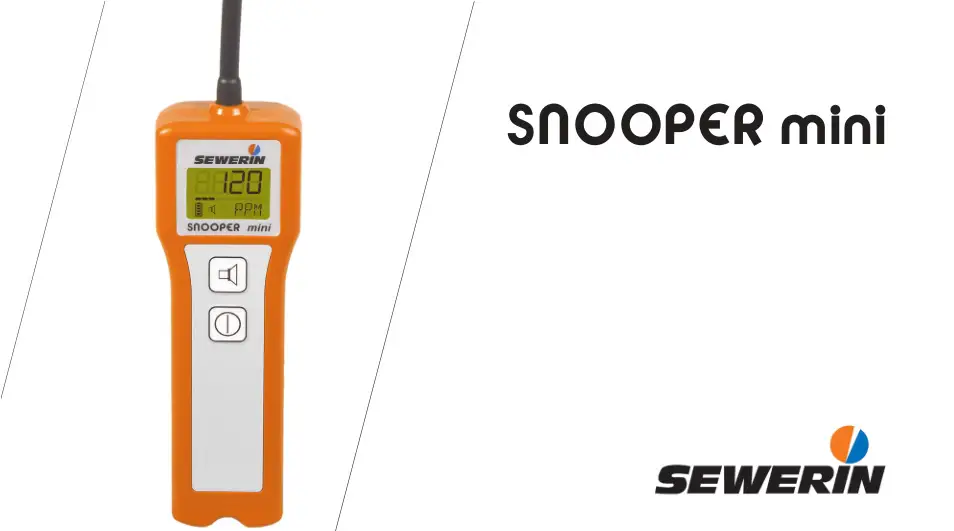 SEWERIN SNOOPER mini Water and gas Leak Detector Instruction Manual
