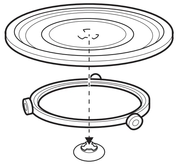 Electrolux EMM20K18GW Freestanding Microwave Oven - turntable set