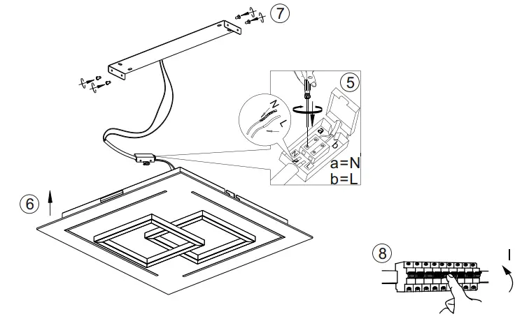 Paul Neuhaus Q-LINEA Wood Decor LED Ceiling Light - fig 2