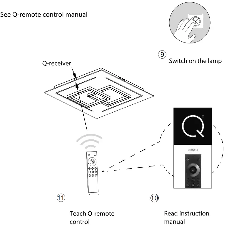 Paul Neuhaus Q-LINEA Wood Decor LED Ceiling Light - fig 3