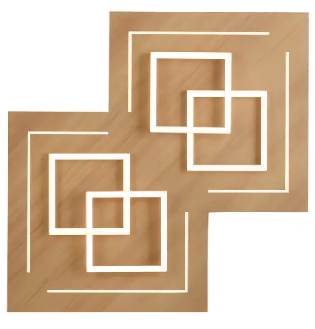 Paul Neuhaus Q-LINEA Wood Decor LED Ceiling Light