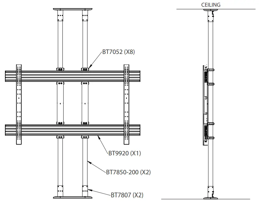 B TECH AV MOUNTS BT9920 XXL Display Wall Mount - fig 11