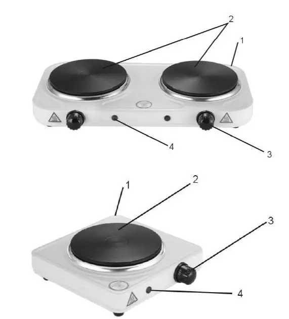 BORMANN BEP3200 2500W Portable Ceramic Double Hob FIG 1