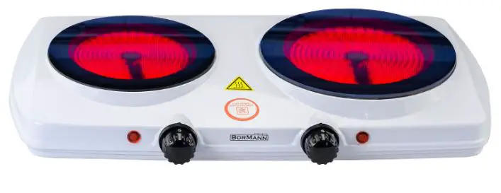 BORMANN BEP3200 2500W Portable Ceramic Double Hob PRODUCT
