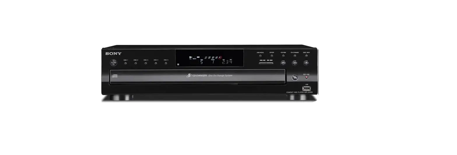 Sony Cdp-ce500 5-disc Cd Changer (black) Operating Instructions Sony Cdp-ce500 5-disc Cd Changer (black) Operating Instructions
