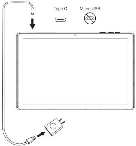 Charging your tablet