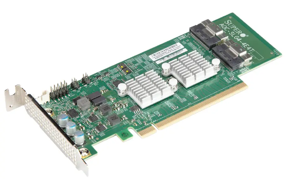 SUPERMICRO AOC-SLG4-4E4T 4-Port NVMe Host Bus Adapter fig (1)