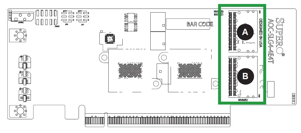 SUPERMICRO AOC-SLG4-4E4T 4-Port NVMe Host Bus Adapter fig (3)