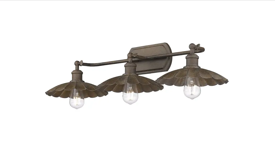 Golden Lighting 3124-ba3 30.88 Inch 3-light Dark Rust Vanity Light Instruction Manual
