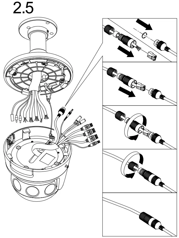 DS-2CD6944G0-IHS Network Camera Installation Instructions illustration