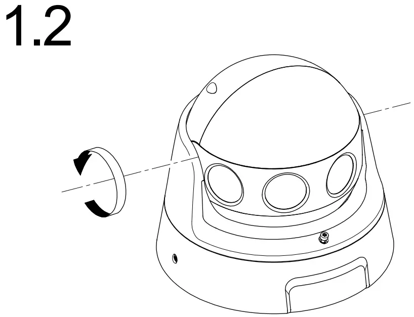 DS-2CD6944G0-IHS Network Camera Installation Instructions illustration