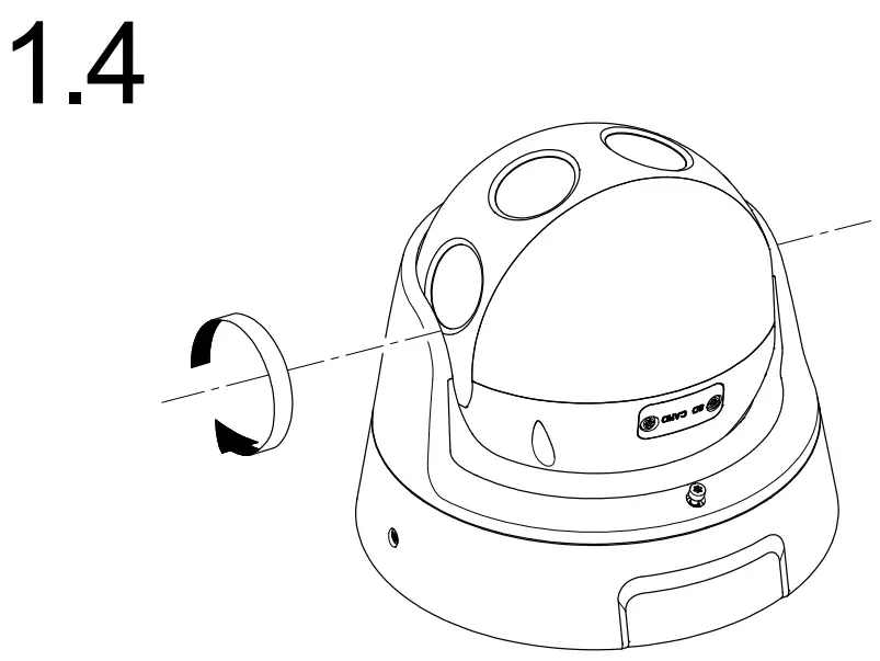 DS-2CD6944G0-IHS Network Camera Installation Instructions illustration