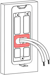 hole in the mounting bracket