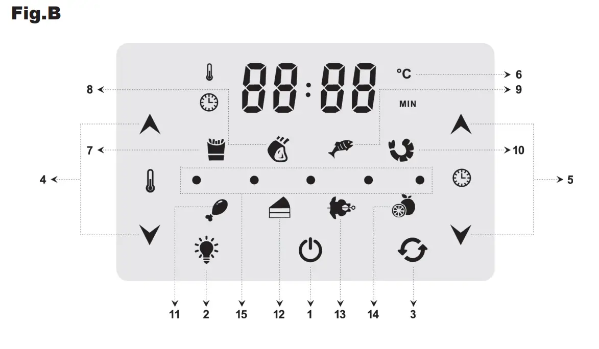 beper P101FRI012 Multifunctional Digital Air Fryer - fig b