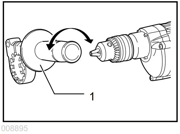 makita HP1630 Hammer Drill -Installing side grip