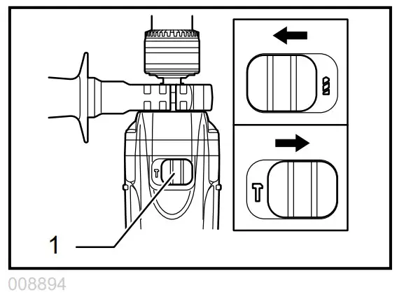 makita HP1630 Hammer Drill - Selecting the action mode