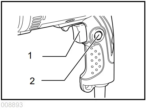 makita HP1630 Hammer Drill - Switch action