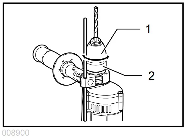 makita HP1630 Hammer Drill - tighten all three chuck