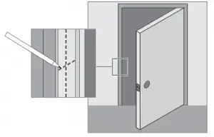 Measure, mark and drill holes in door jamb for strike 6A