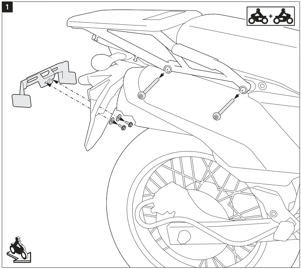 SW MOTECH KFT 08 990 30000 B Pro Side Carrier Kawasaki Klr 650 - Figure 2