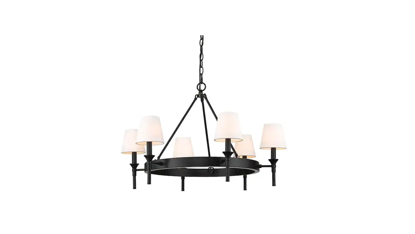 Golden Lighting 1020-6 Blk-mws 6-light Matte Black Modern White Shade Chandelier Instruction Manual Golden Lighting 1020-6 Blk-mws 6-light Matte Black Modern White Shade Chandelier Instruction Manual