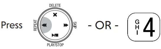 Repeat the playing message