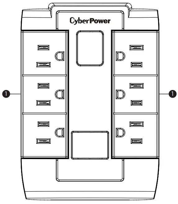 CyberPower GT600P 6 Outlet Wall Tap - Figure 1