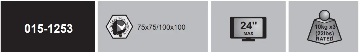 Kimex 015-1253 Desk Stand For 3 Pc Monitors - sambol 1