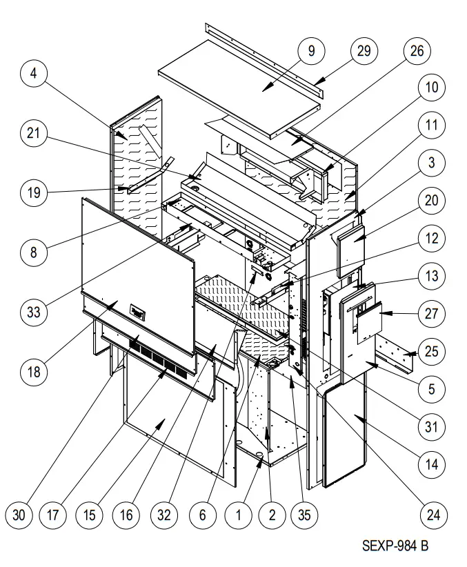 SOLAIR Heat Pump - CABINET COMPONENTS