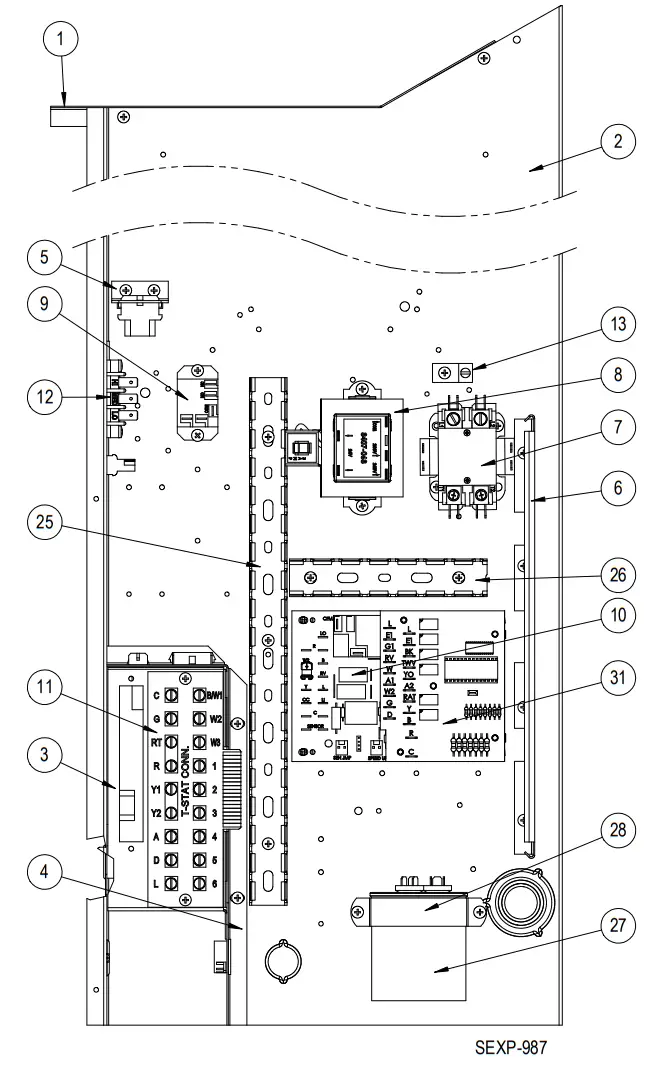 SOLAIR Heat Pump - CONTROL PANEL – 230 VOLT 1 PHASE UNITS