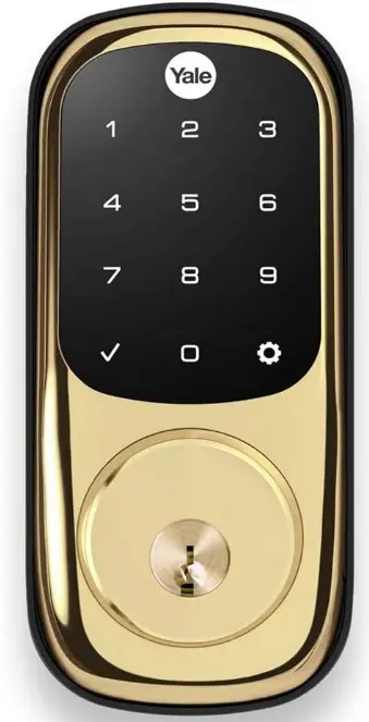 Yale Touchscreen Electronic Deadbolt with Z-Wave, Polished Brass-0producxt