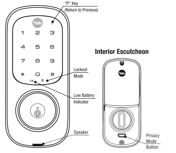 Yale Touchscreen Electronic Deadbolt with Z-Wave, Polished Brass-10