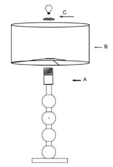 Kmart 22T055 Madeline Table Lamp-