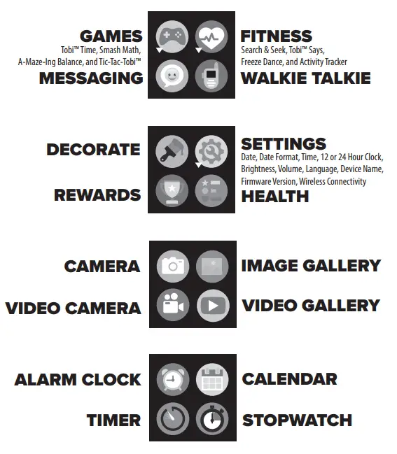Little Tikes Tobi Robot Smartwatch - MENU MODE