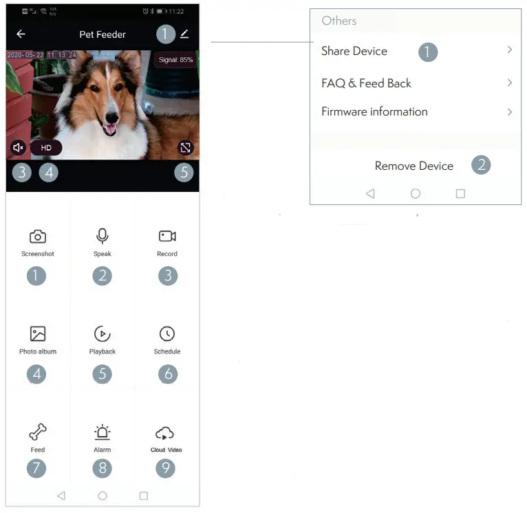 TESLA TSL-PC-BL4 Smart Pet Feeder -Camera - VIDEO FEEDER APP