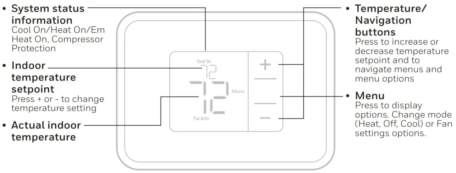 Honeywell Home TH3110U2008 T3 Pro Thermostat - overview