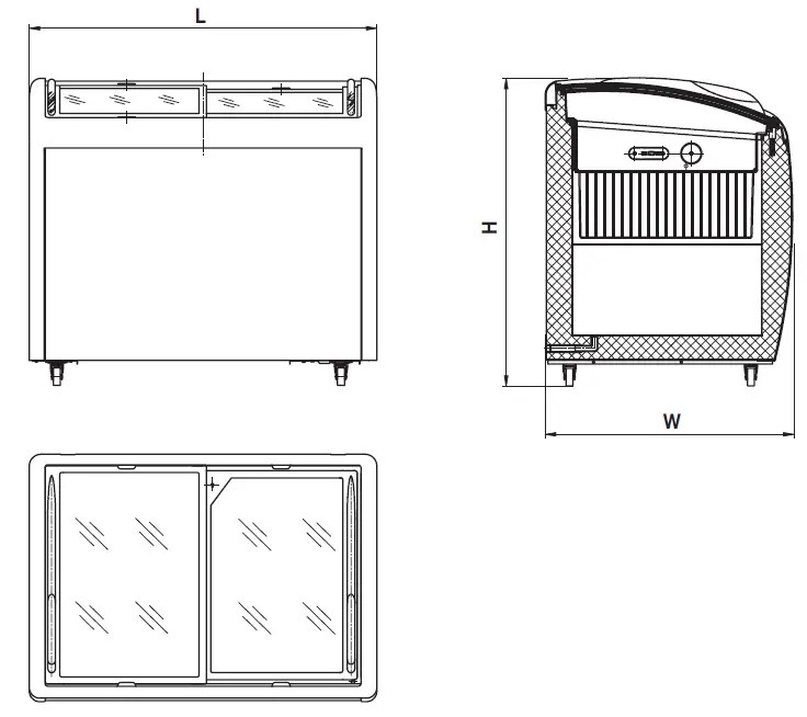 NEXEL 243206 Ice Cream Freezer 1