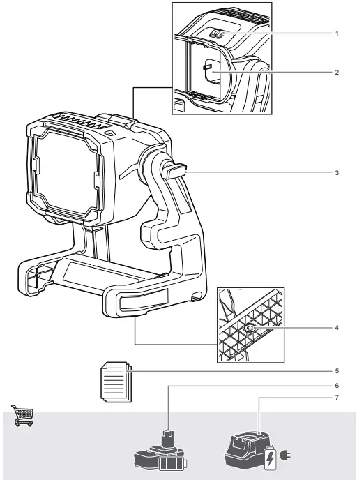 RYOBI RLFD18 LED Rechargeable Battery-Area Light Solo-fig2