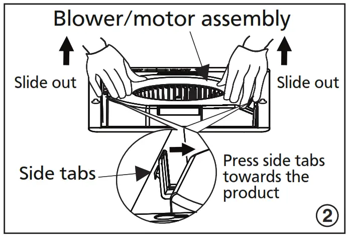 Panasonic RG-M79A Pick A Flow Ventilating Fan - motor assembly