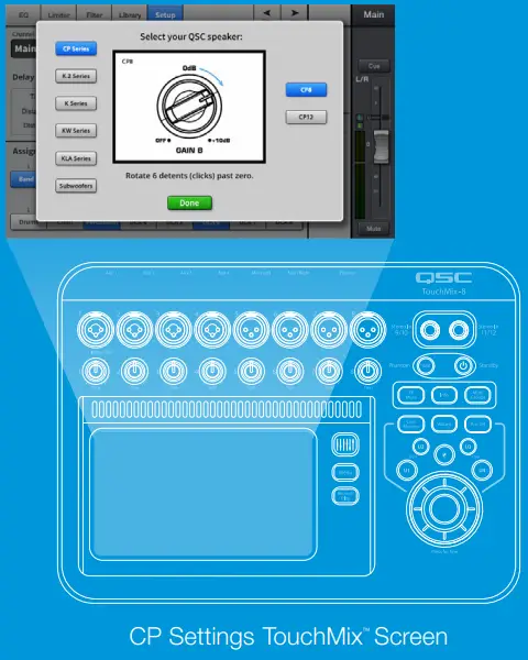 QSC PAH0020445-000 CP Series Loudspeake - CP Settings