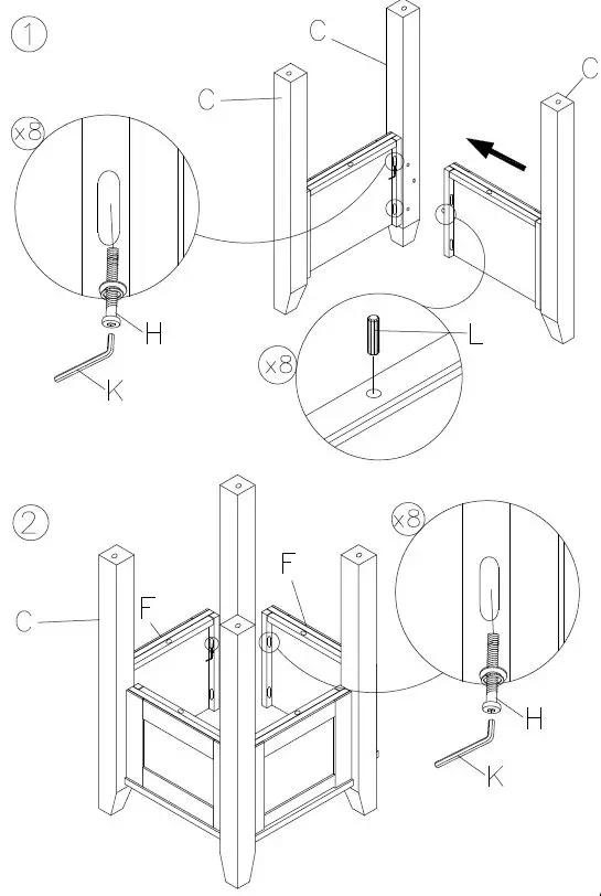 ASHLEY D59542 Furniture Flaybern Rect Drm Counter Ext Table-fig-2